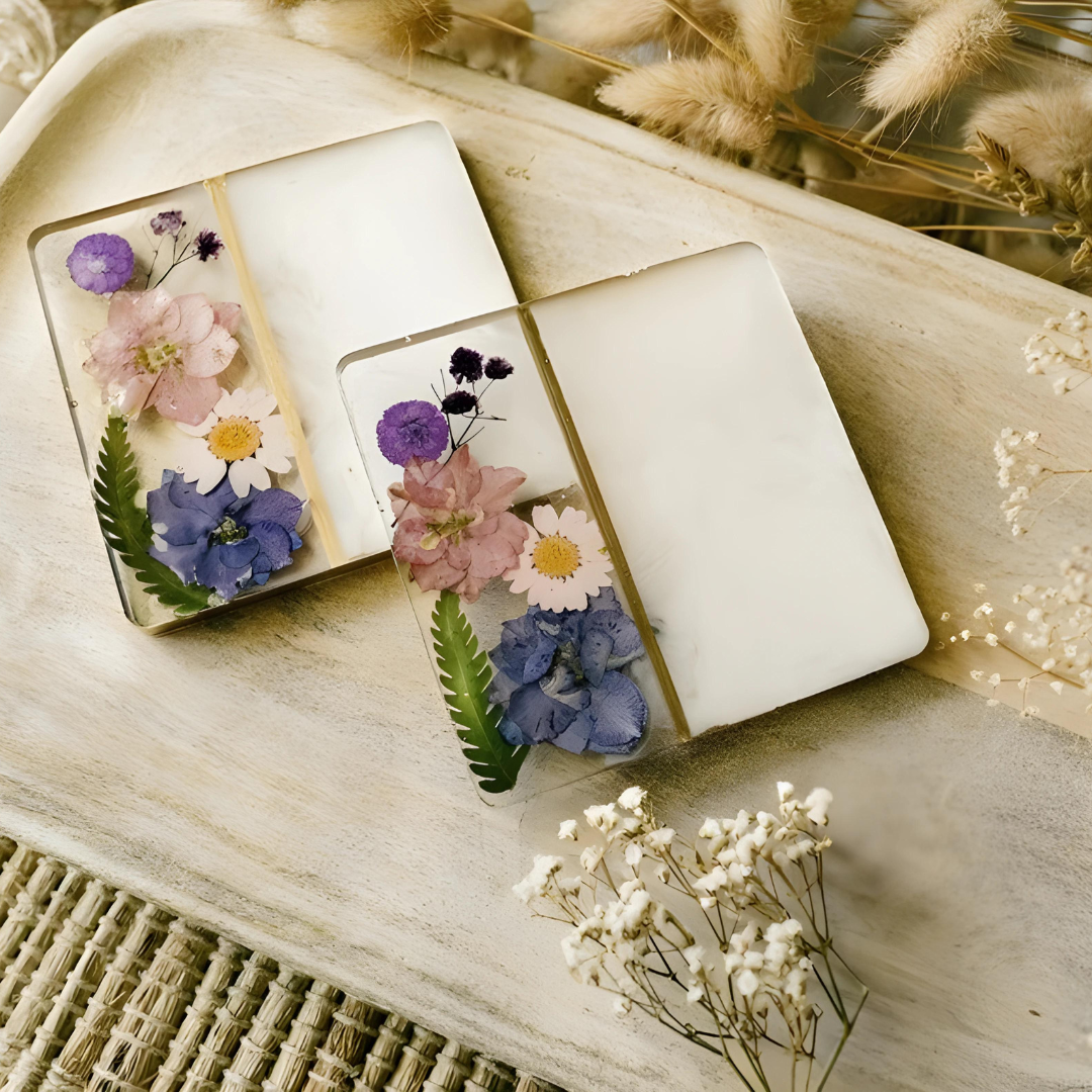 Floral Aesthetic Epoxy Coaster