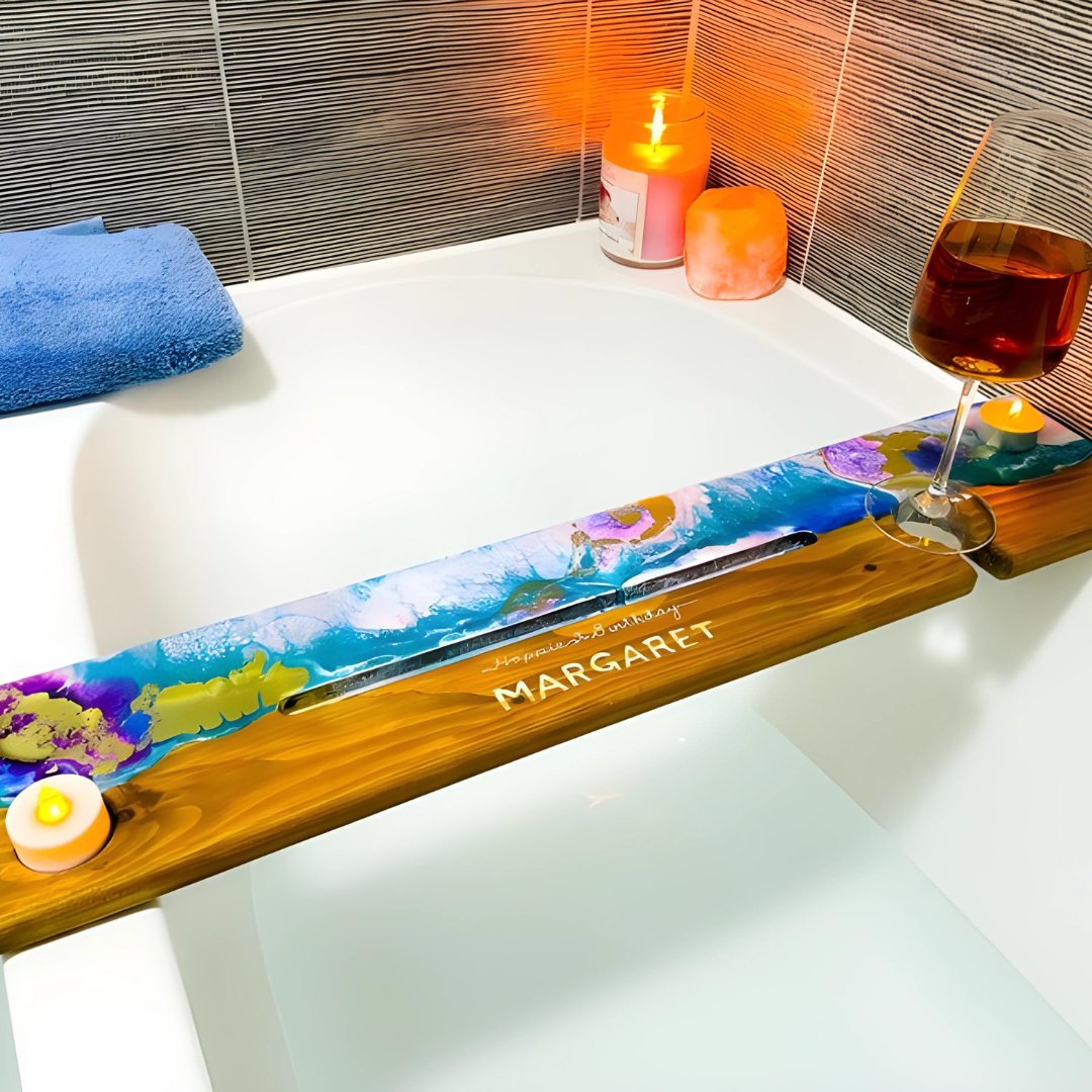 Customize Epoxy Bathtub Tray for Gift