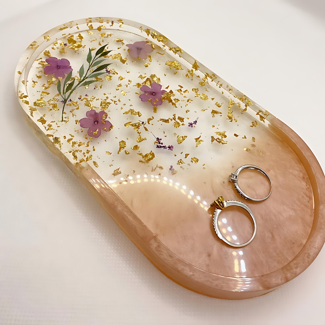 Unique Rustic Epoxy Jewelry Dish