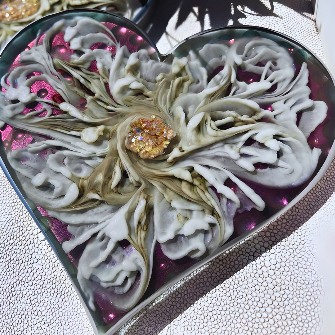Heart Shape Epoxy Resin Coasters