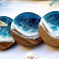 Epoxy Resin Ocean Coaster décor set thumbnail