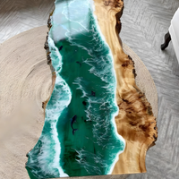 Custom Live Edge Epoxy Table For Living Room thumbnail