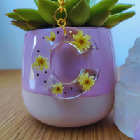 Floral Fusion Resin Key Rings thumbnail