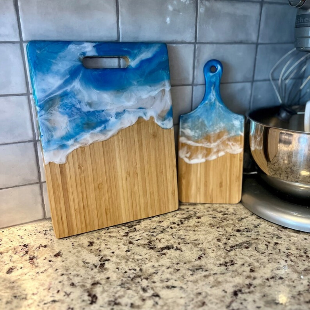Ocean Wave Personalize Epoxy Charcuterie Board