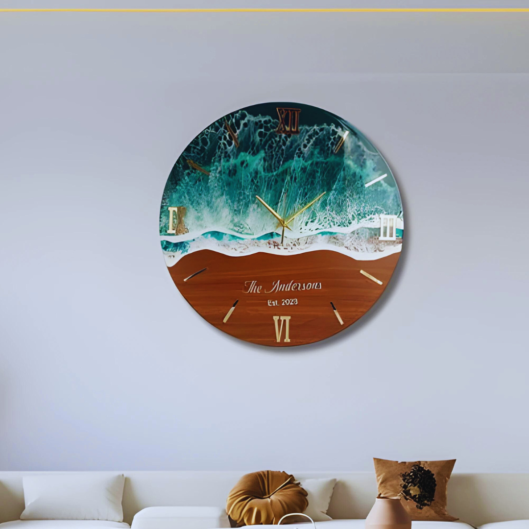 Epoxy River Craft Clock