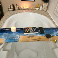 Ocean Whisper Resin Bathtub Tray thumbnail