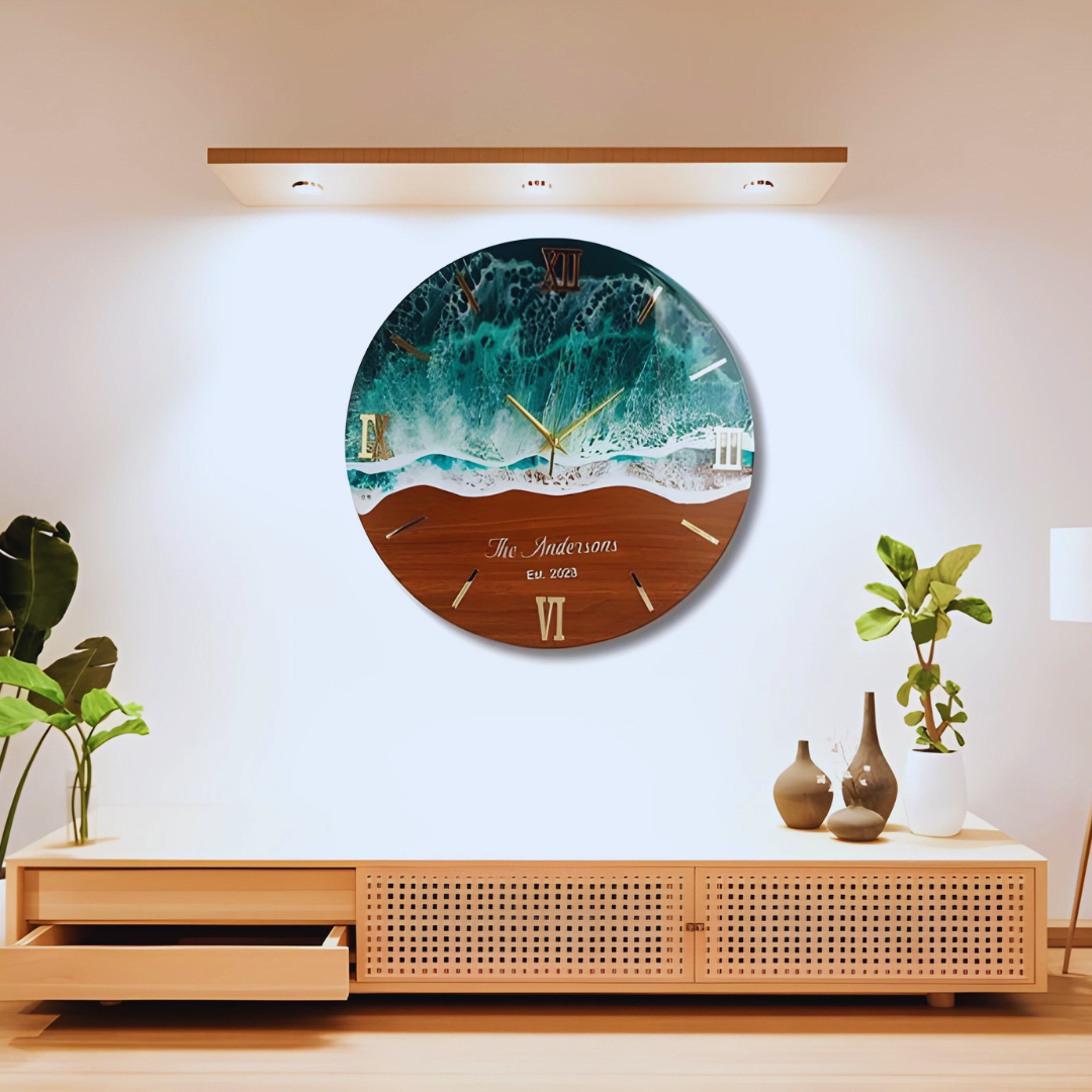 Epoxy River Craft Clock