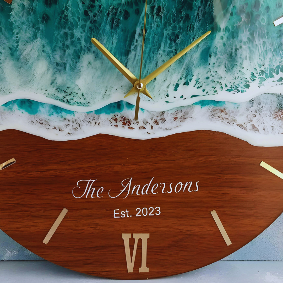 Epoxy River Craft Clock