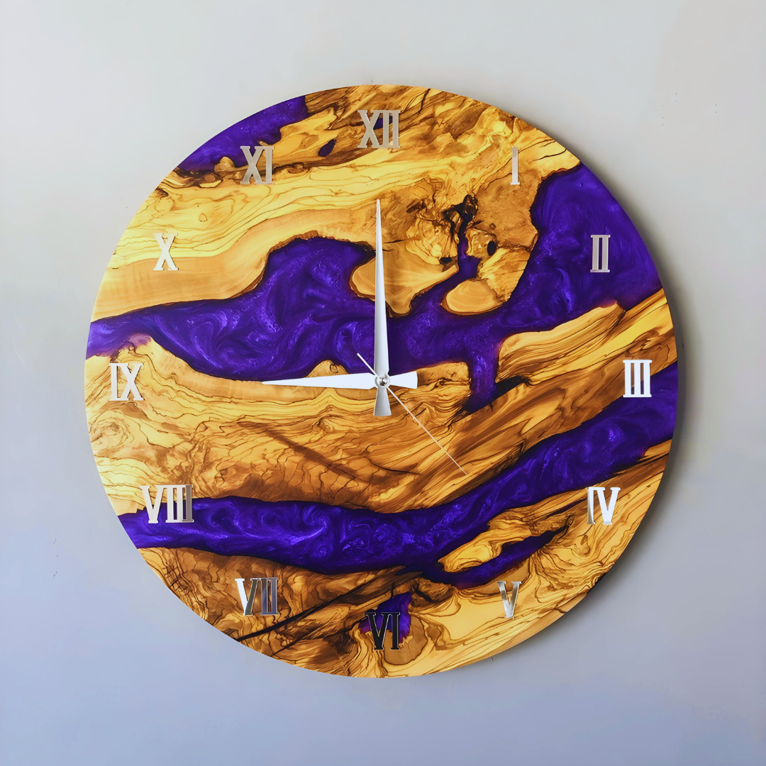 Multi Color Epoxy Clocks