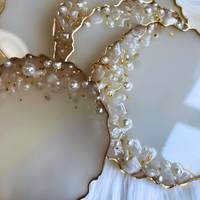 Geode Pearl Epoxy Coasters thumbnail