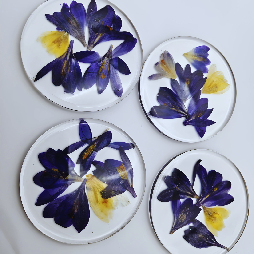 Preserved Real Flowers Coasters