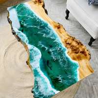 Custom Live Edge Epoxy Table For Living Room thumbnail