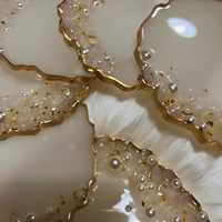 Geode Pearl Epoxy Coasters thumbnail