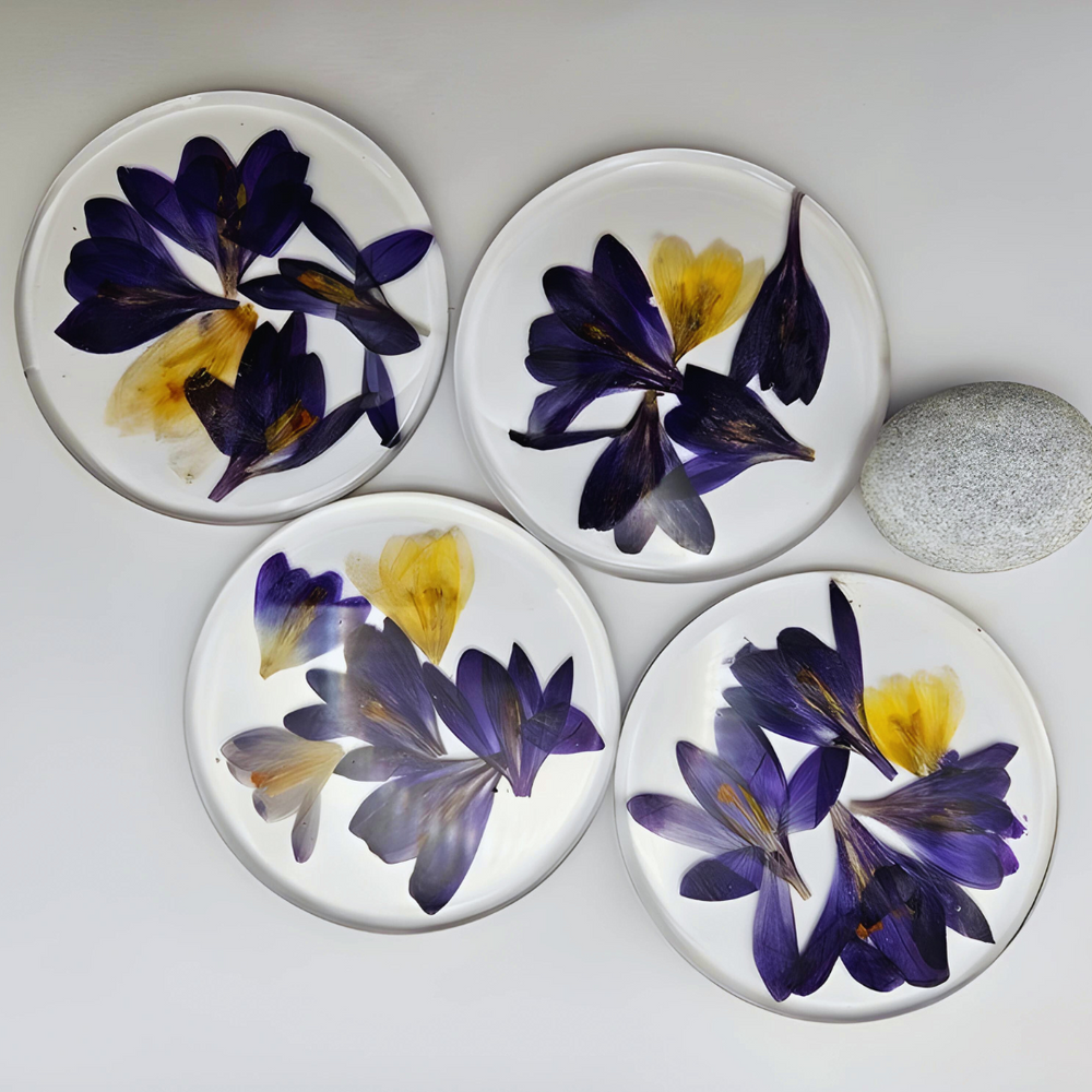 Preserved Real Flowers Coasters