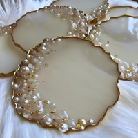 Geode Pearl Epoxy Coasters thumbnail