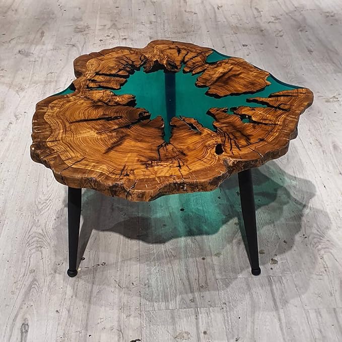 Resin Live Edge Wooden Table