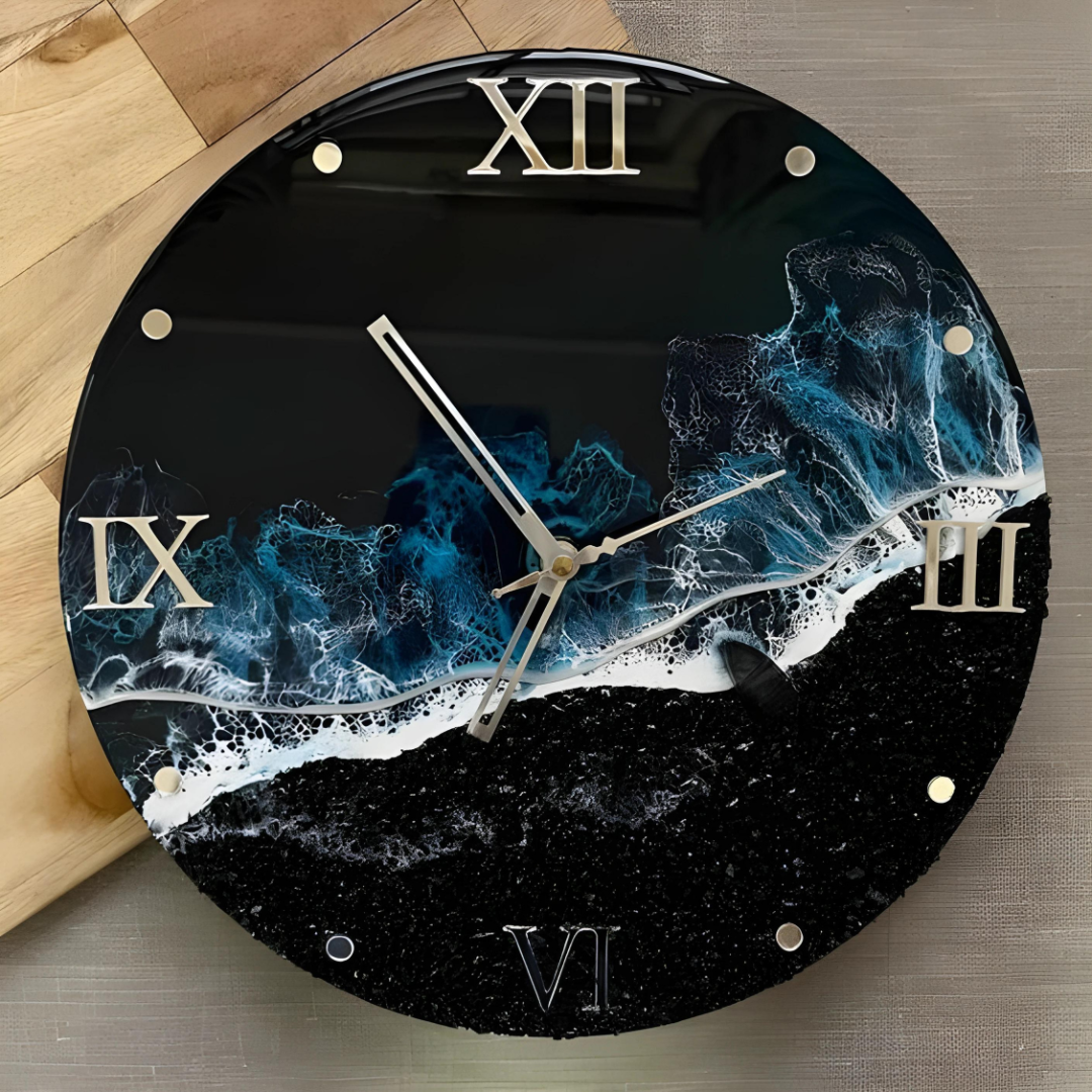 Night Beach Theme Clock