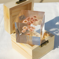 Pink Mini Daisy Epoxy Paper Weight thumbnail