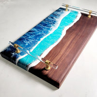 Ocean Wave Walnut Epoxy Charcuterie Board thumbnail