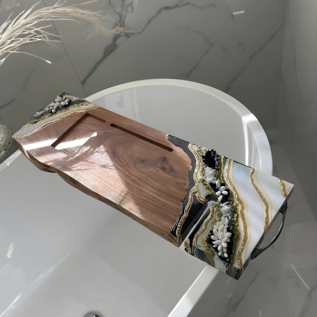 Geode Resin Bathtub Trays