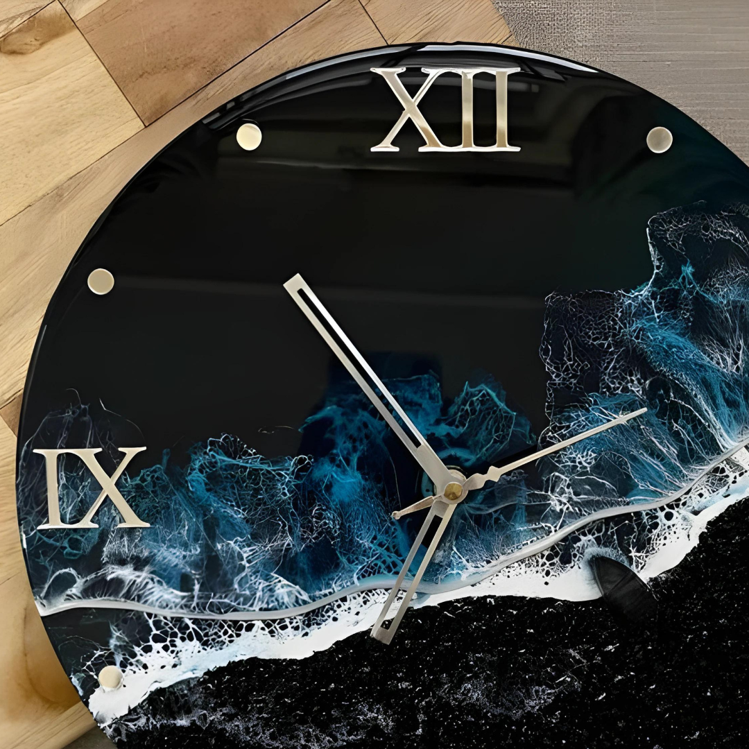 Night Beach Theme Clock