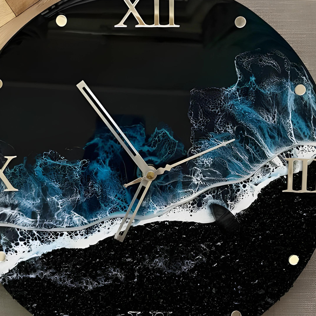 Night Beach Theme Clock