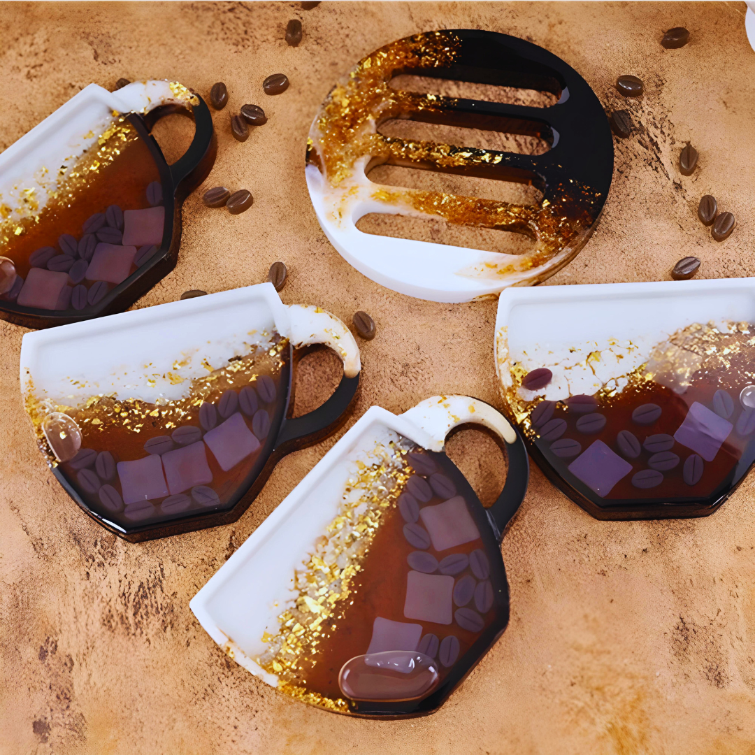Coffee Beans Epoxy Coaster