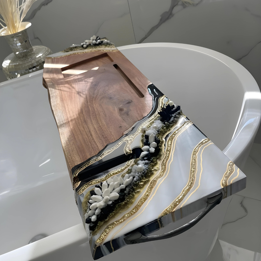 Geode Resin Bathtub Trays