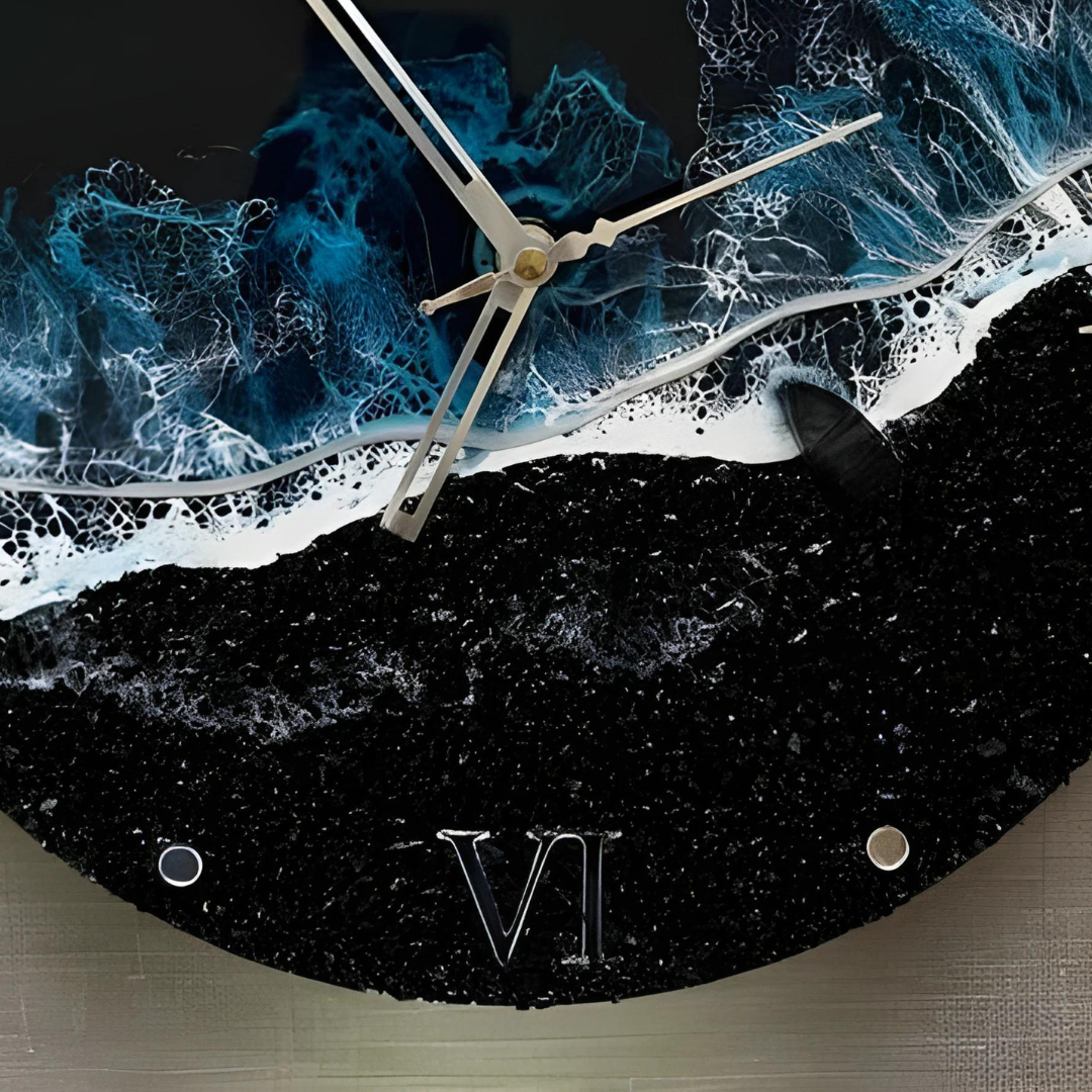 Night Beach Theme Clock