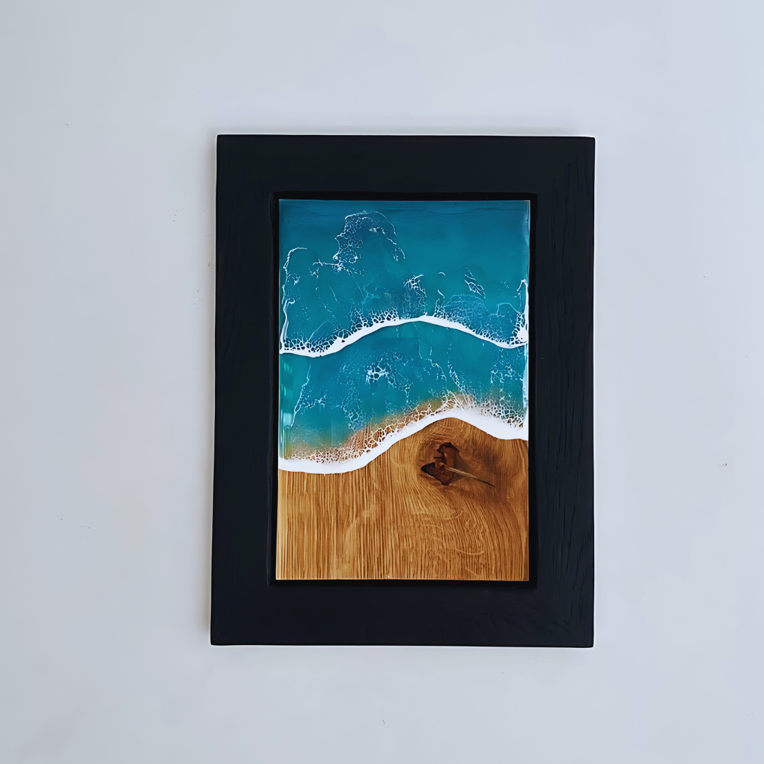 White Crashing Waves Resin Wall Art