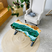 Custom Live Edge Epoxy Table For Living Room thumbnail