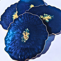 Royal Blue Epoxy Resin Coaster thumbnail