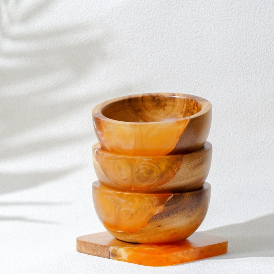Multi Color Epoxy Dip Bowls
