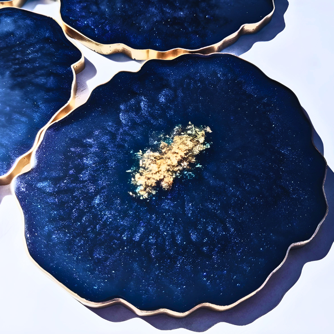 Royal Blue Epoxy Resin Coaster