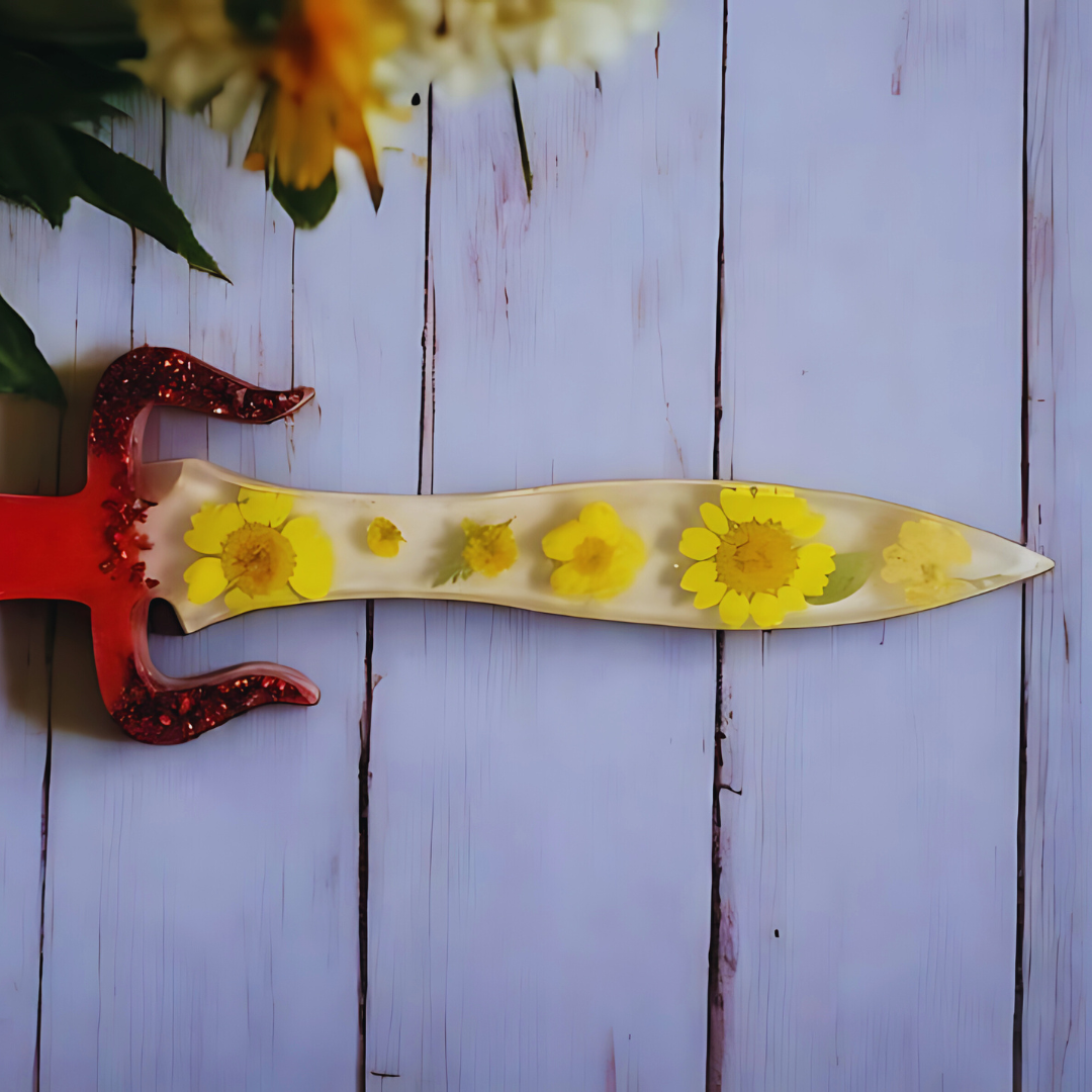 Flowers - Handcrafted Resin Sword
