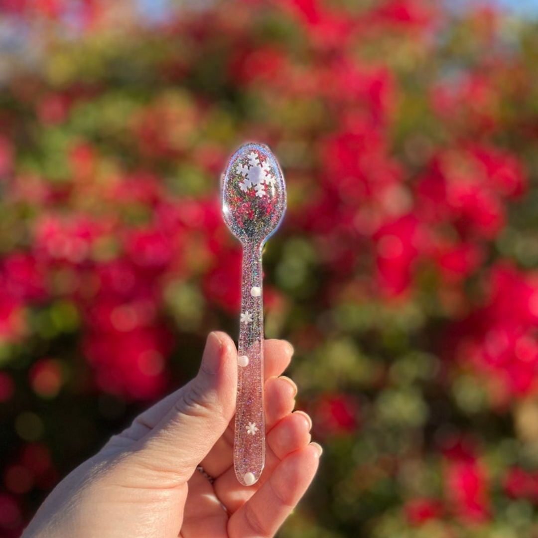 Epoxy Resin Snowflake Spoons