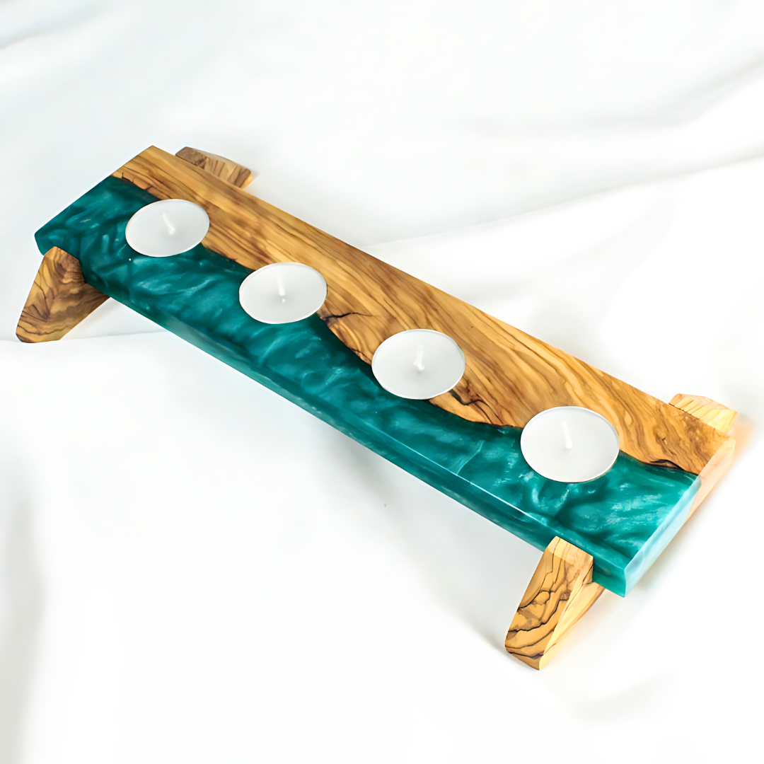 Nature's Blend Epoxy Tea Light Holder
