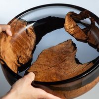 Oak Wood Black Epoxy Bowls thumbnail