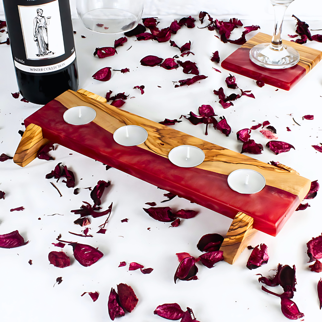 Nature's Blend Epoxy Tea Light Holder