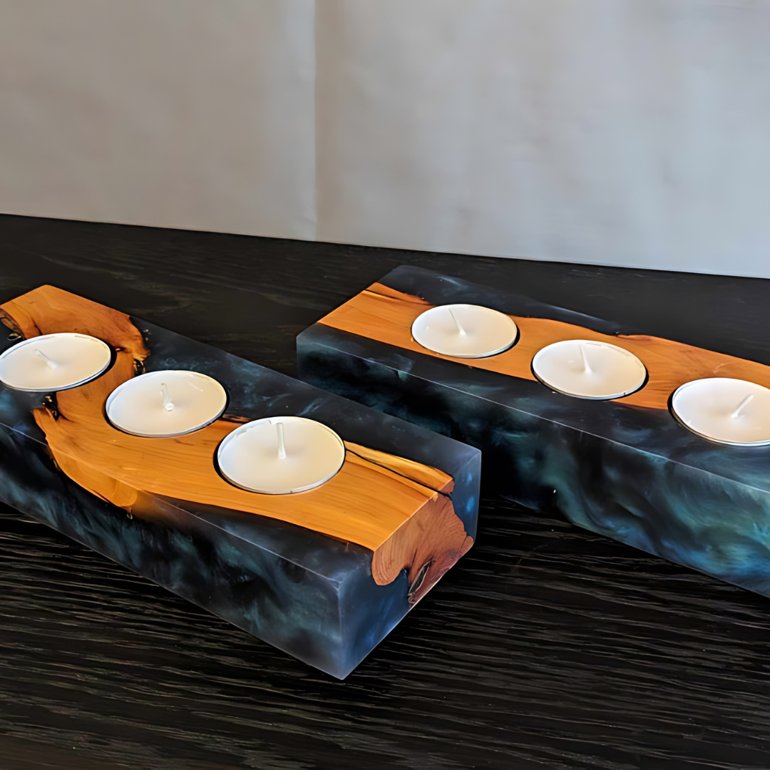 Custom Epoxy Candle Holder