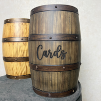 Wood Barrel Card Boxes for Wedding Receptions thumbnail