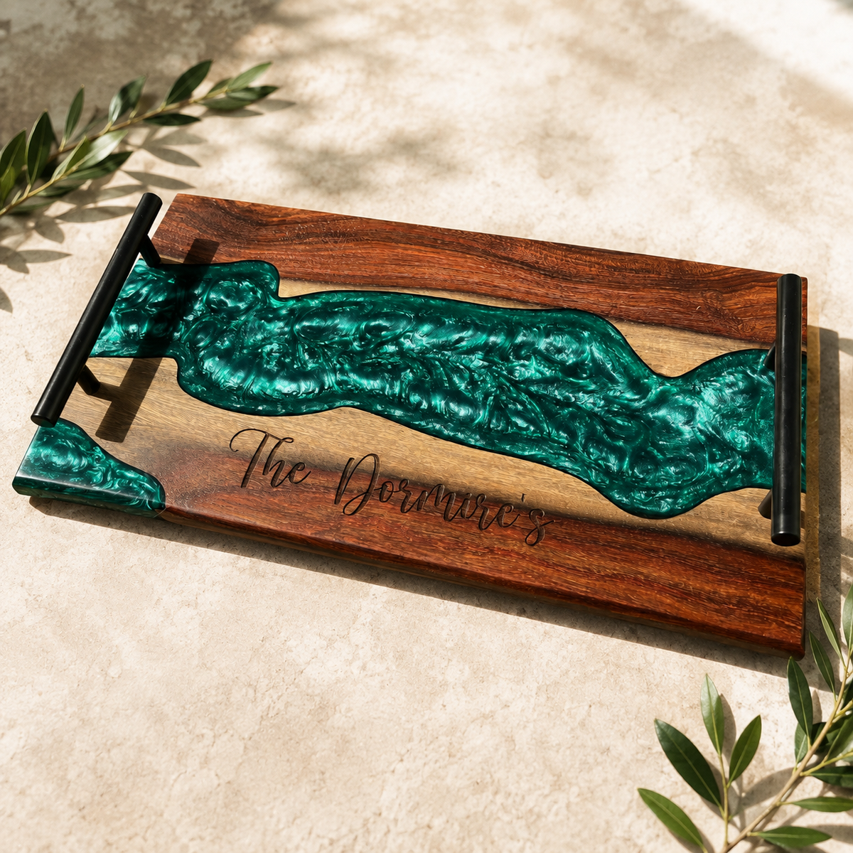 Live Edge Epoxy Charcuterie  Board