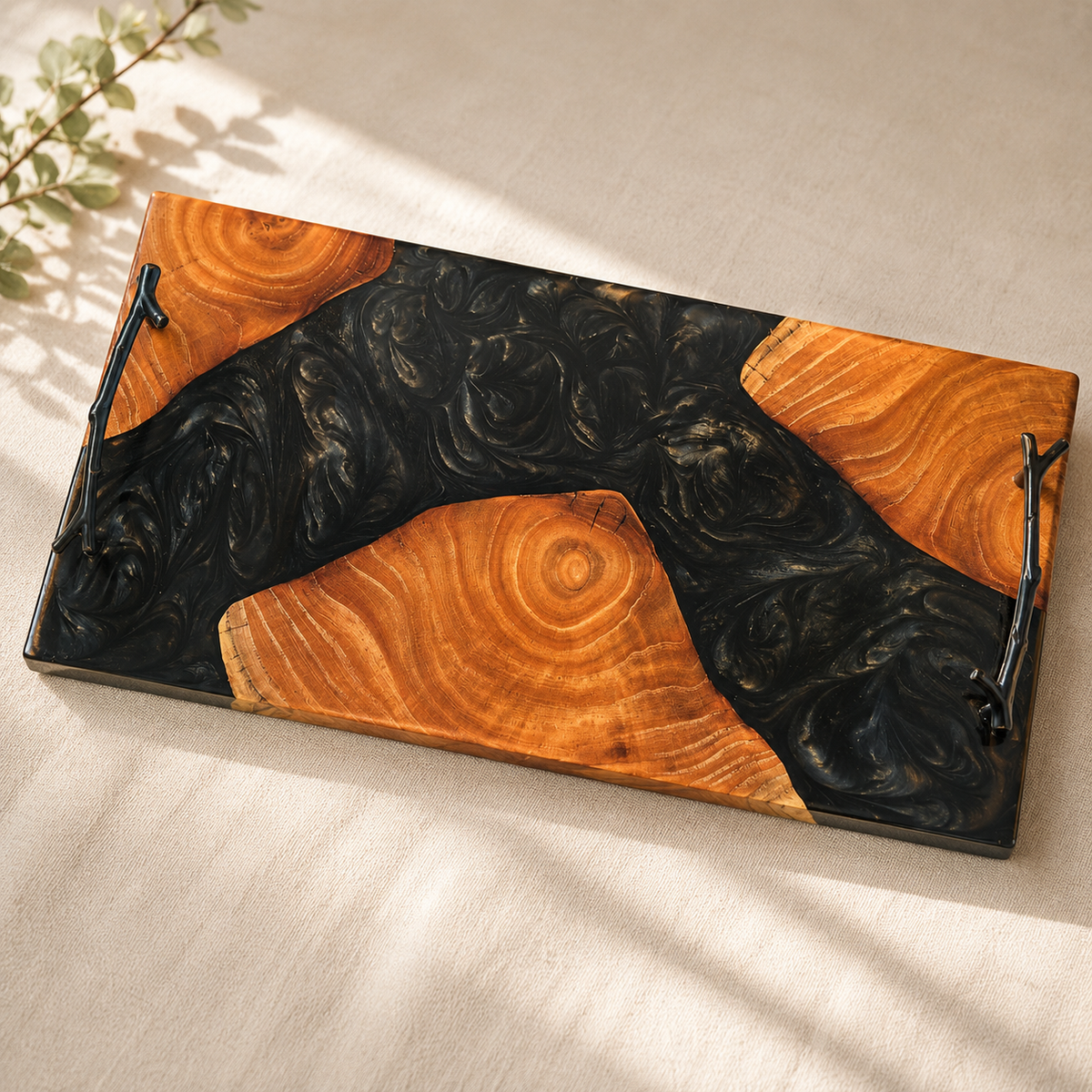 Black Olive Wood Tray
