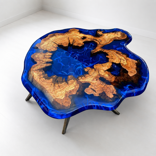 3D Wood and Epoxy Coffee Table