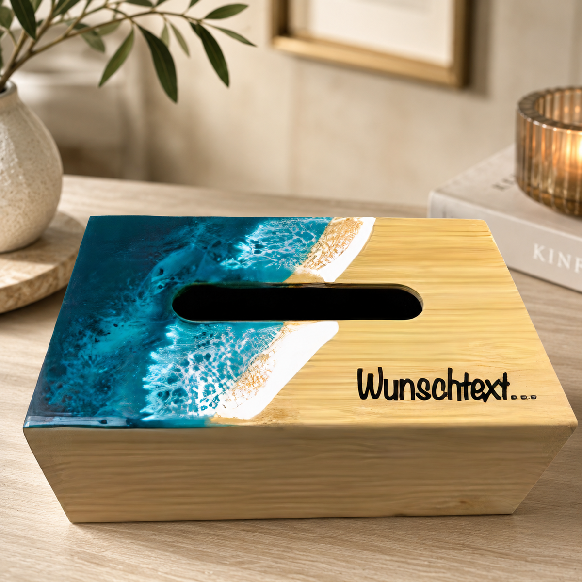 Epoxy Beach Theme Tissue Boxes
