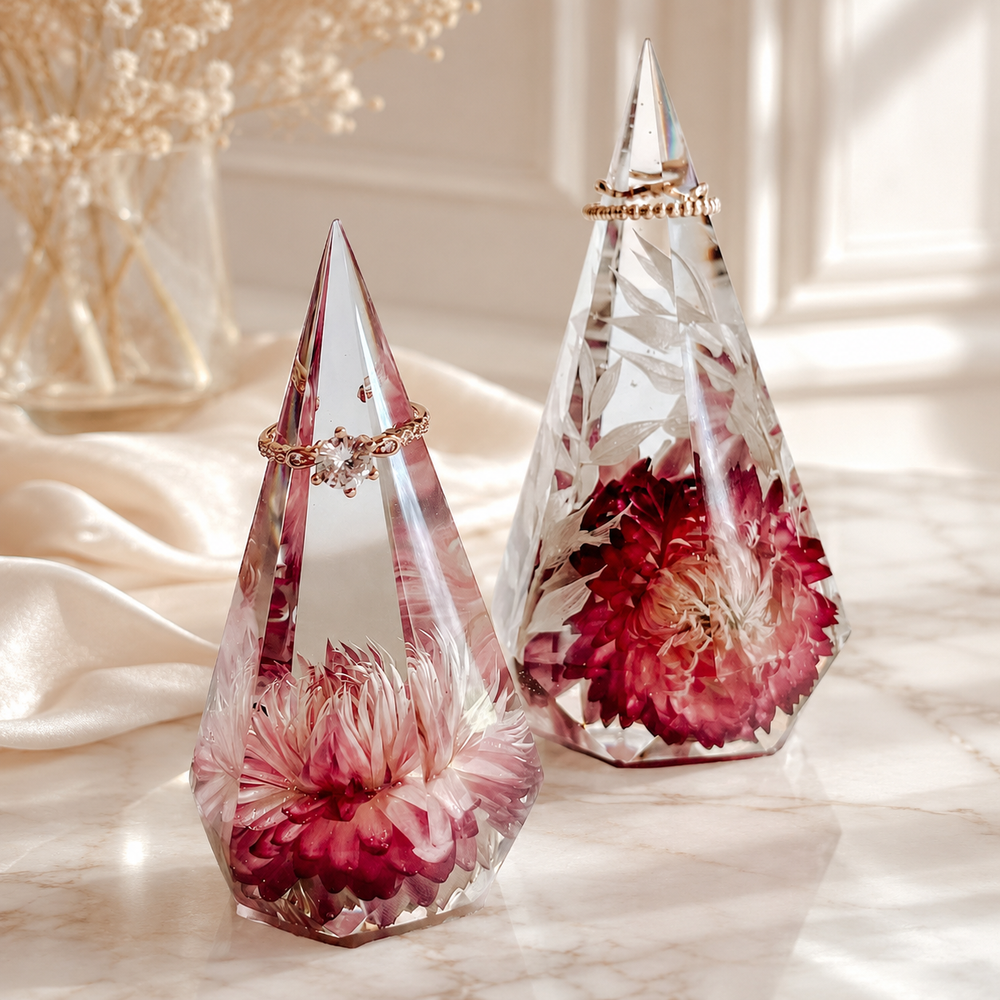 Floral Preserved Ring Holder