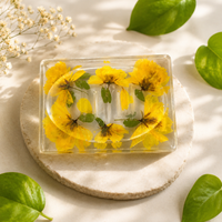 Lemon Yellow, Resin Soap tray with drain thumbnail