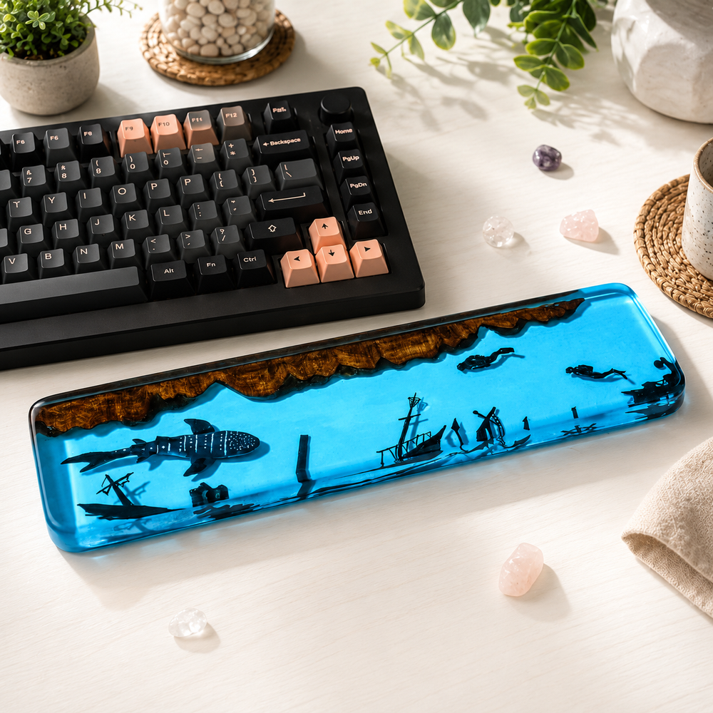 Whale Shark Epoxy Keyboard Wrist Rest