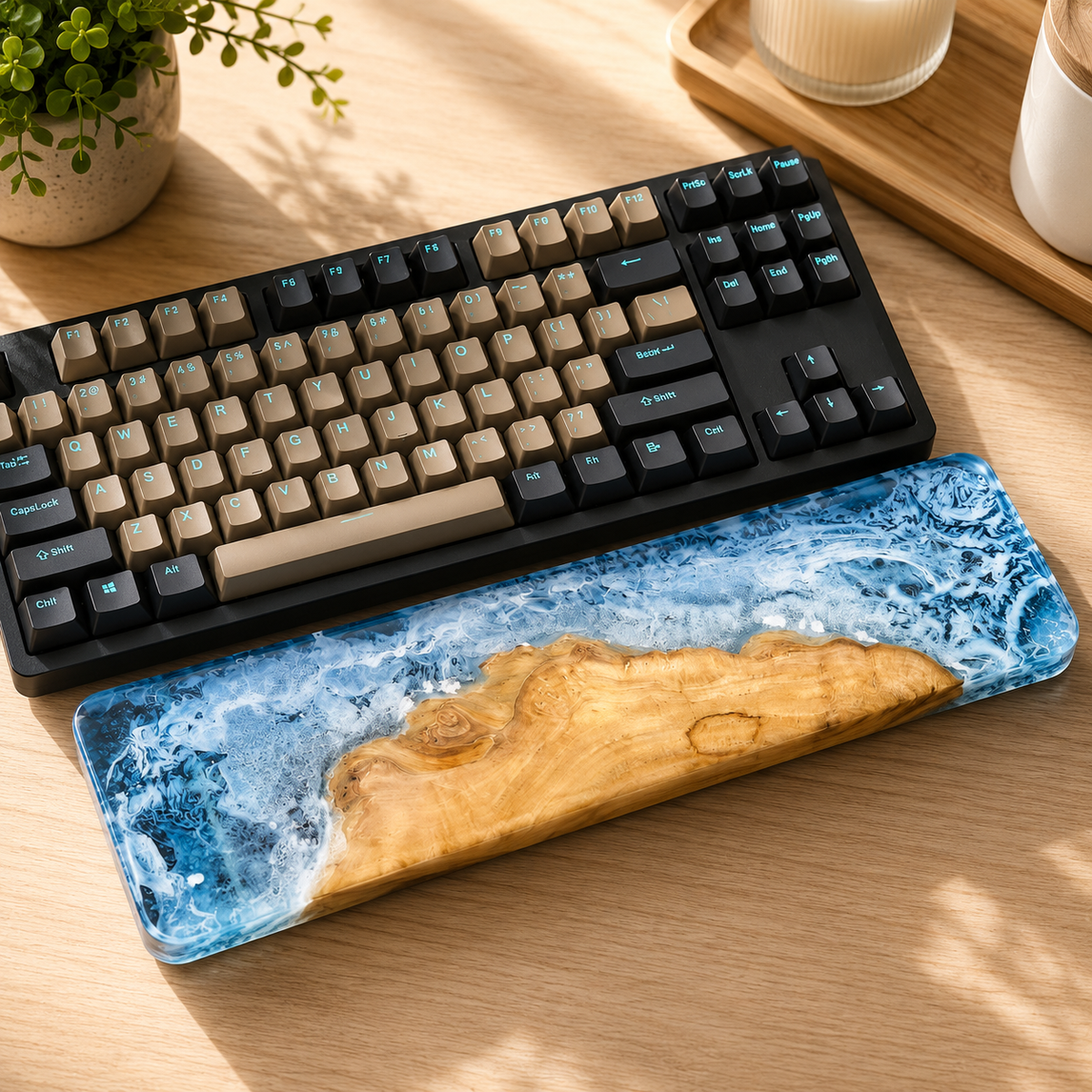 Custom Ocean Resin Wrist Rest