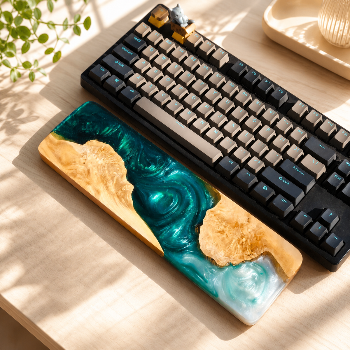 Green And White Epoxy Wrist Rest